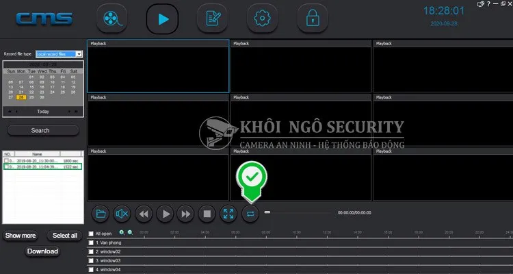 Nút CONVERT trong phần mềm CMS Client để chuyển đổi định dạng AV sang MP4
