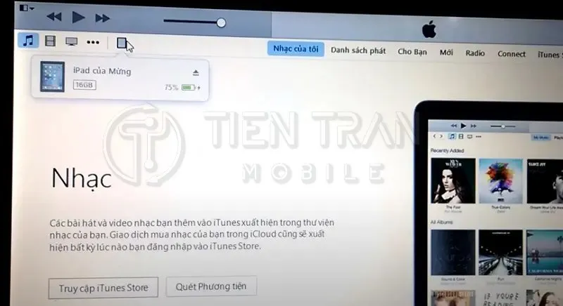 Chuyển dữ liệu từ iPad sang máy tính bằng cáp USB