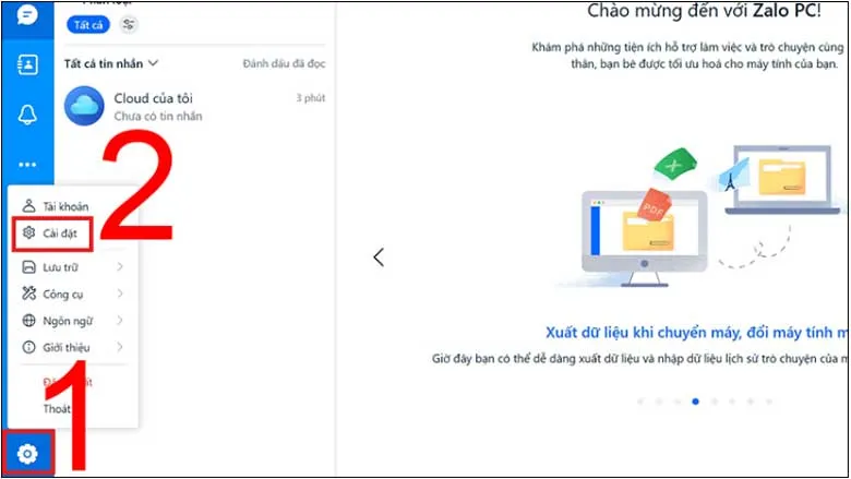 cách chuyển zalo từ máy tính sang điện thoại: Bước 2