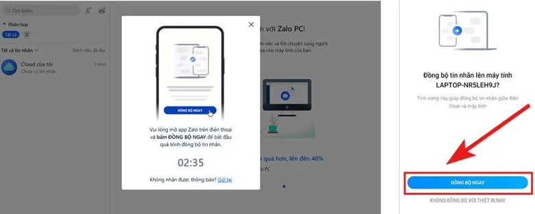 cách chuyển zalo từ máy tính sang điện thoại: Bước 4