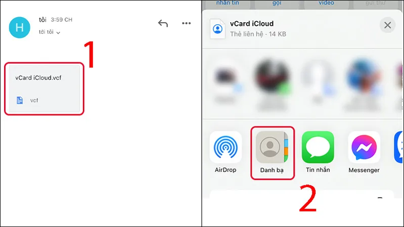 chep danh ba qua iphone