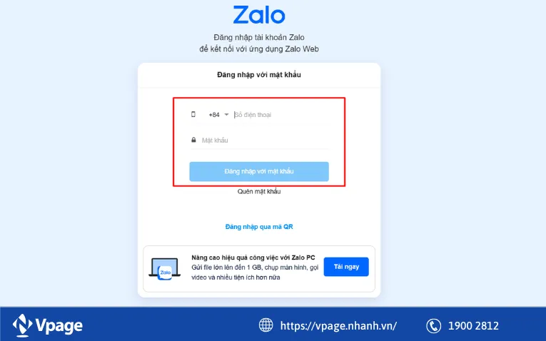 Giao diện đăng nhập Zalo Web chi tiết hướng dẫn cách đăng nhập zalo trên máy tính