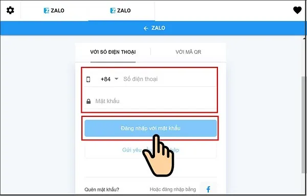 Điền mật khẩu và tên đăng nhập của nick Zalo thứ 2 vào tiện ích All-in-One Messenger.