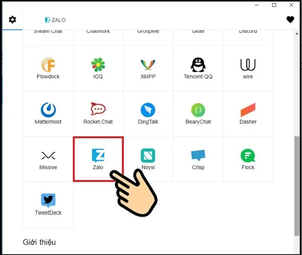 Chọn lại biểu tượng Zalo để bắt đầu quá trình tạo nick Zalo thứ hai.
