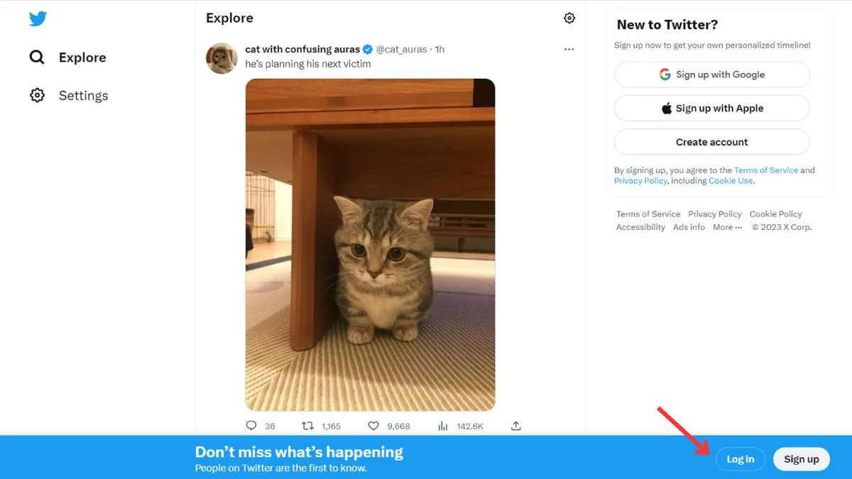 Bước 1: Cách đăng nhập Twitter bằng Apple