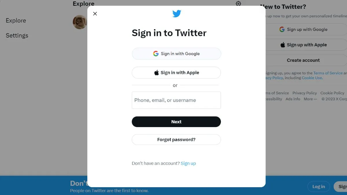 Bước 2: Cách đăng nhập Twitter bằng Apple