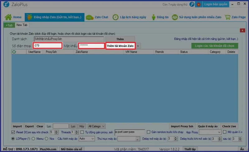 Mở ứng dụng và đăng nhập Zalo của bạn