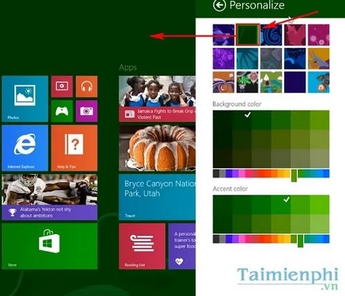 Chọn Desktop Background để sử dụng ảnh cá nhân làm hình nền máy tính Win 8