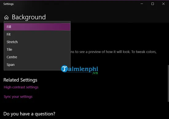 Giải thích chi tiết 6 chế độ hiển thị ảnh nền (Fill, Fit, Stretch, Tile, Center, Span) trong Windows 10