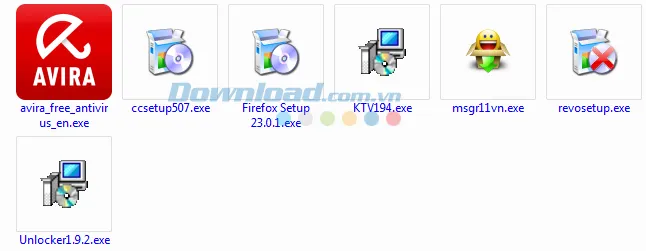 Các file đã được đổi màu tên