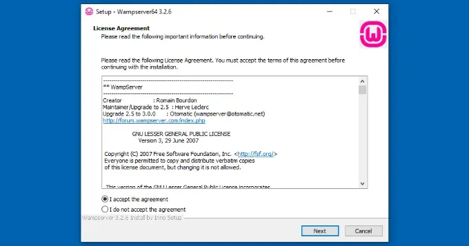 Đồng ý với thỏa thuận giấy phép