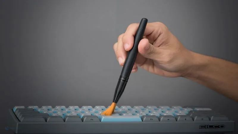 Sử dụng cọ chuyên dụng để quét bụi bàn phím hàng ngày