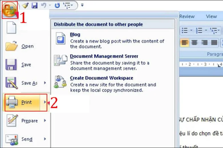 Chọn doPDF v7 làm máy in để chuyển đổi