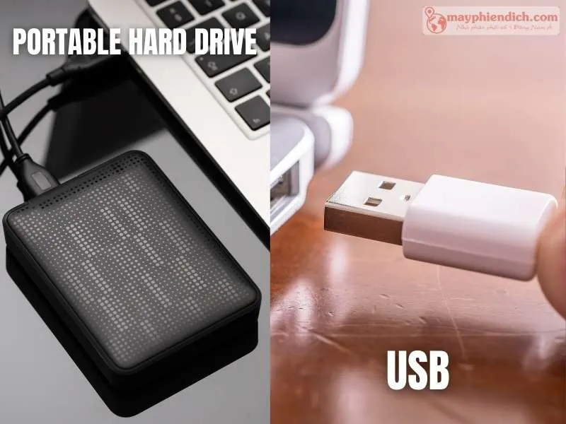 Dùng thiết bị lưu trữ bên ngoài để chuyển dữ liệu từ Laptop