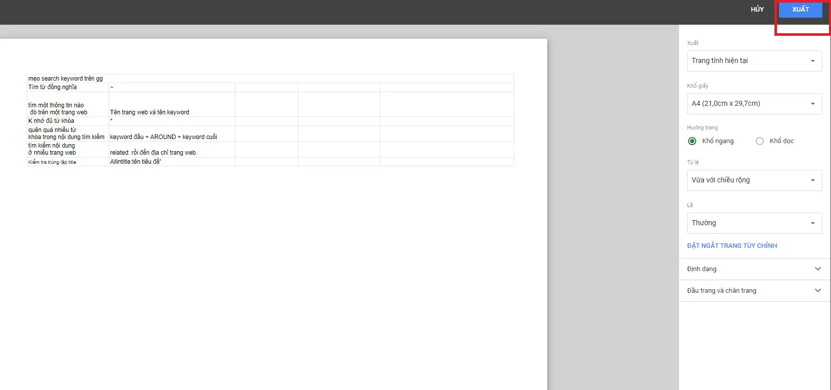 Kiểm tra lại các thiết lập trước khi xuất bản video ghép ảnh