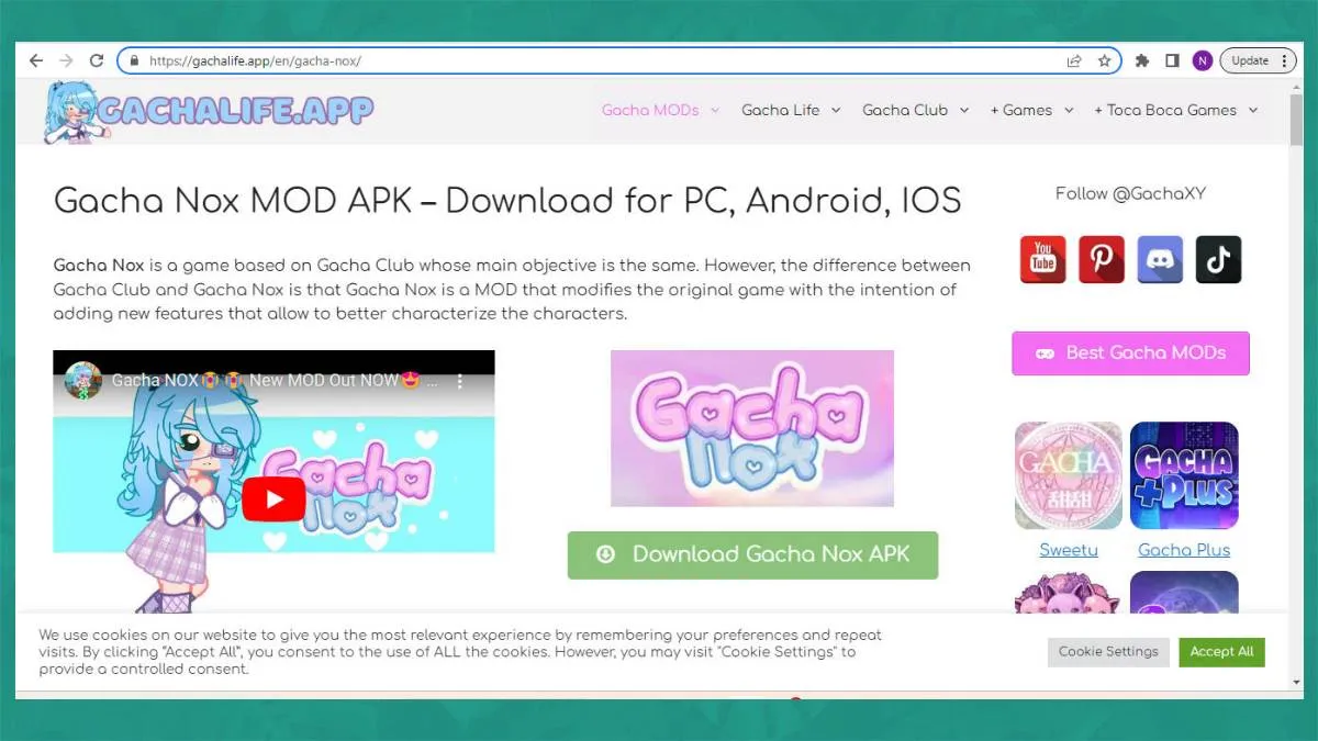 Bước 1: Truy cập đường dẫn chính thức để tải Gacha Nox cho PC