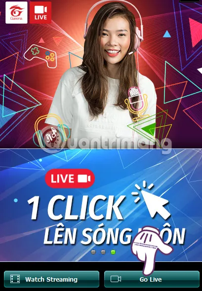Nhấn nút Go Live để khởi động quy trình live stream game trên máy tính