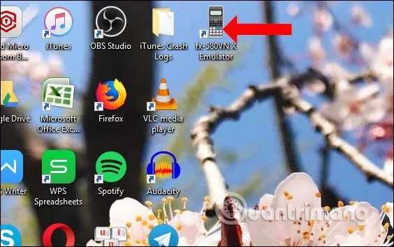 Khởi động fx-580VN X Emulator sau khi cài đặt để bắt đầu thực hiện các phép tính hàm cotang