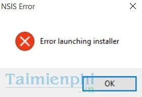 Thông báo lỗi NSIS Error xuất hiện khi cố gắng chạy tệp gỡ cài đặt LMHT đã bị thay đổi vị trí