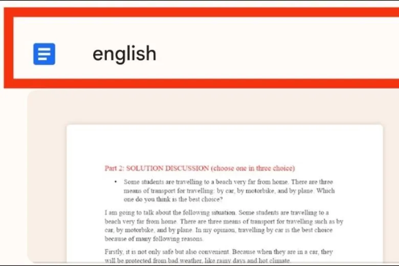 Truy cập tài liệu Word cần chuyển đổi trong Google Drive