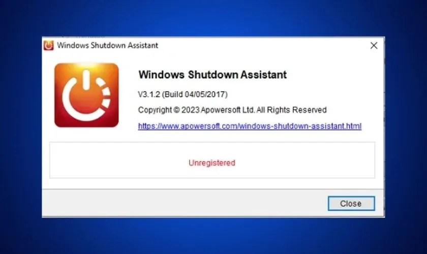 Phần mềm Windows Shutdown Assistant