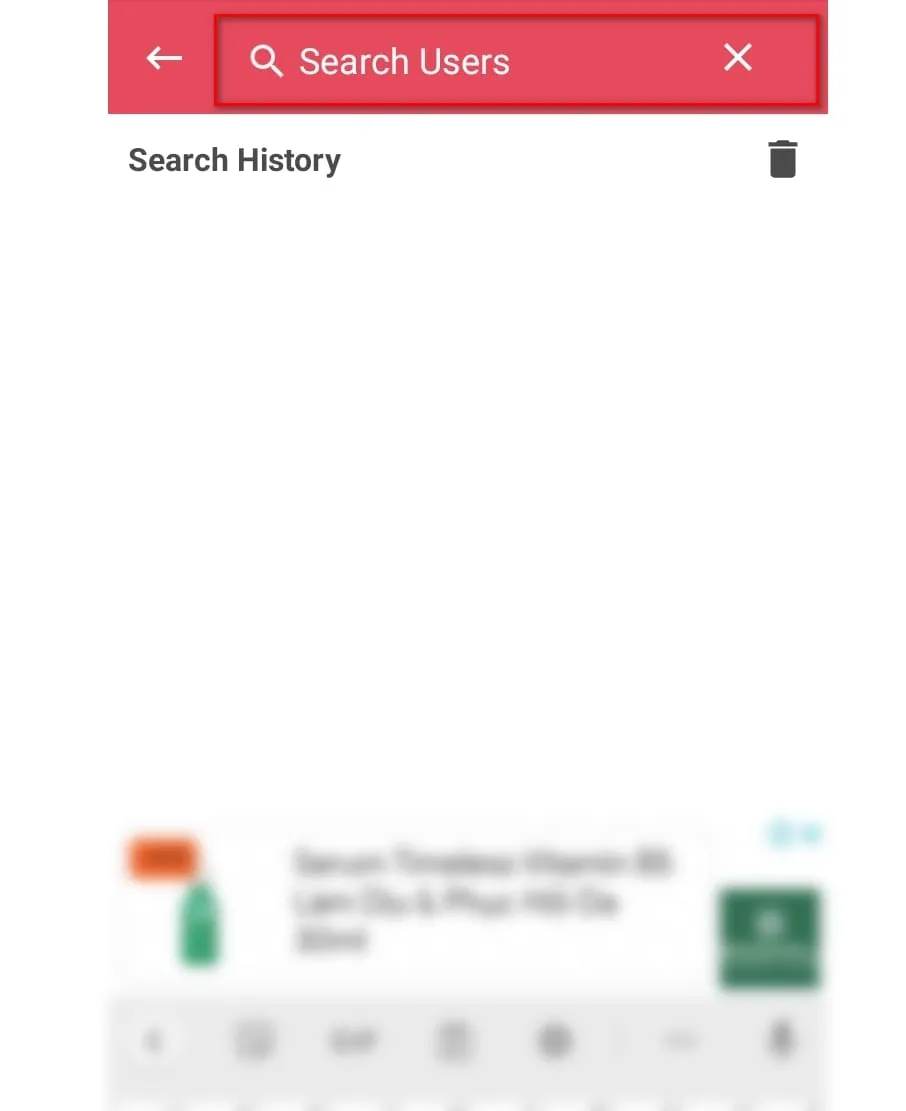 Thực hiện tìm kiếm tài khoản Instagram để thực hiện cách download về máy tính