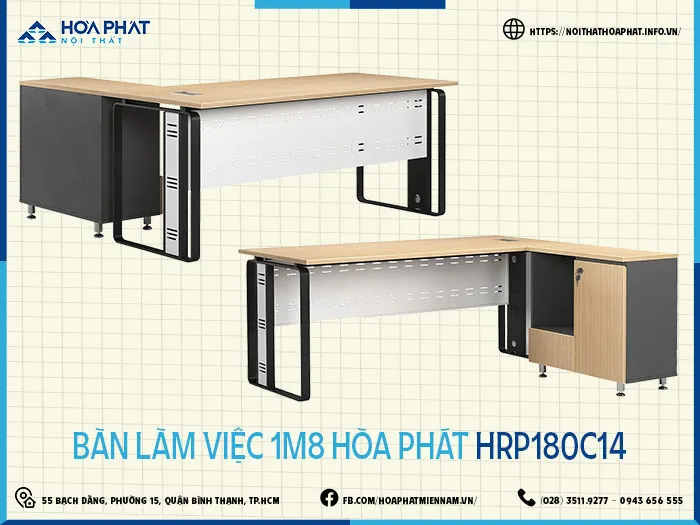 Bàn lãnh đạo Royal chân sắt HRP180C14