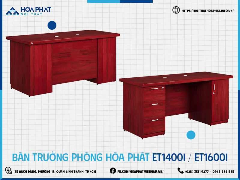 Bàn trưởng phòng gỗ sơn PU ET1600I
