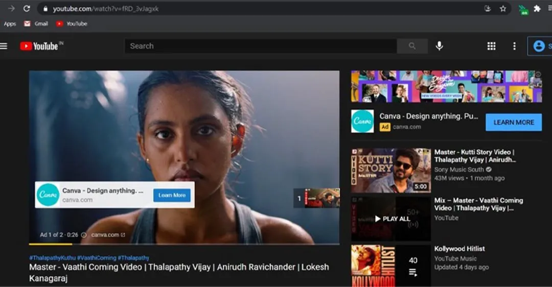 Tiện ích mở rộng chặn quảng cáo hoạt động