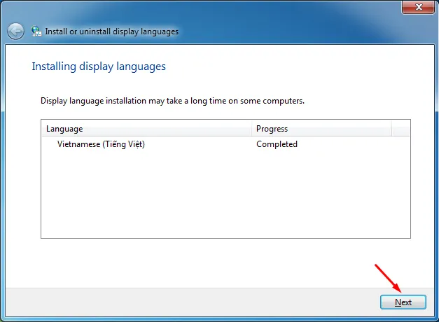 Nhấn Next > Finish