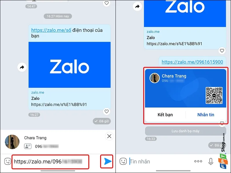 Hướng dẫn cách lấy link Zalo cá nhân: Nhập cấu trúc link Zalo me