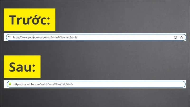 Thay thế www bằng ss để mở savefrom.net, cách tải nhạc về máy tính từ YouTube nhanh