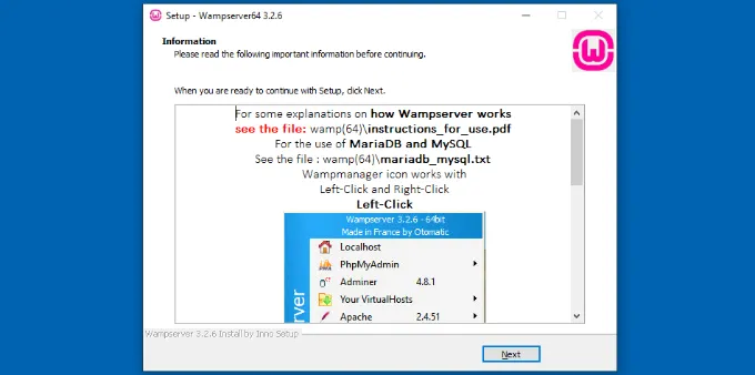 Đọc thông tin về cách sử dụng WampServer