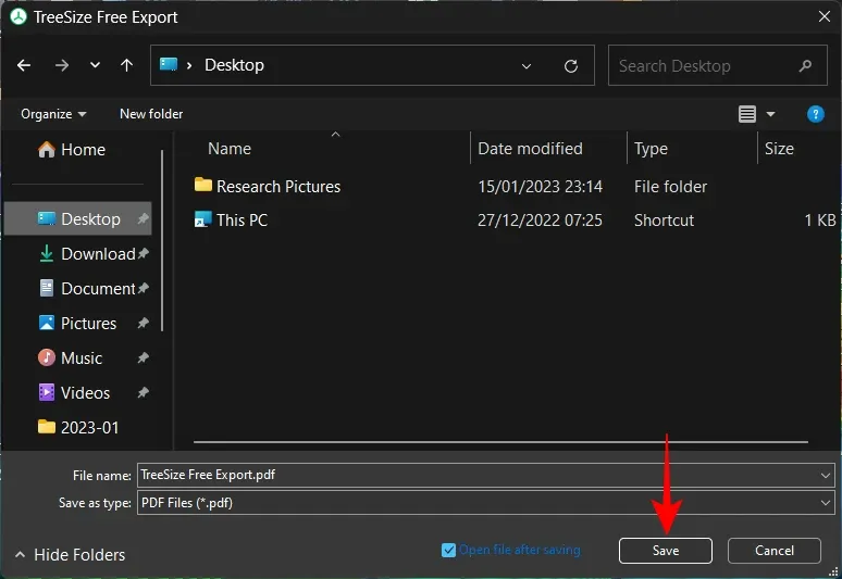 Lưu trữ kết quả quản lý thư mục vào tệp tin