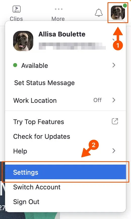 Cài đặt Profile trong ứng dụng Zoom trên máy tính để đổi ảnh đại diện