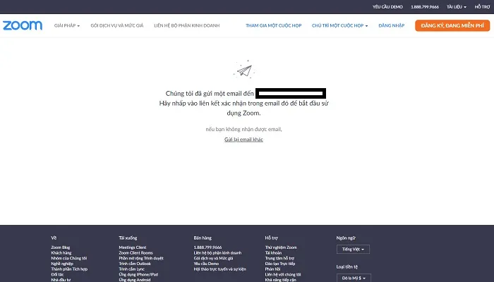Giao diện tải xuống phần mềm Zoom dành cho máy tính sau khi đăng ký