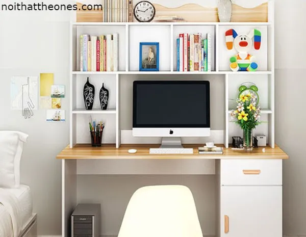 Sử dụng kệ sách để bàn để sắp xếp tài liệu và làm vật phẩm decor chuyên nghiệp