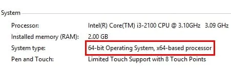 Thông Tin System Type Win 32bit Hay 64bit