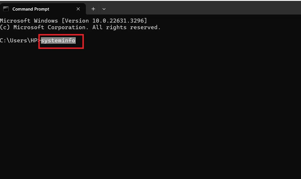 Command Prompt cung cấp dữ liệu chính xác về hệ điều hành máy tính thông qua lệnh systeminfo