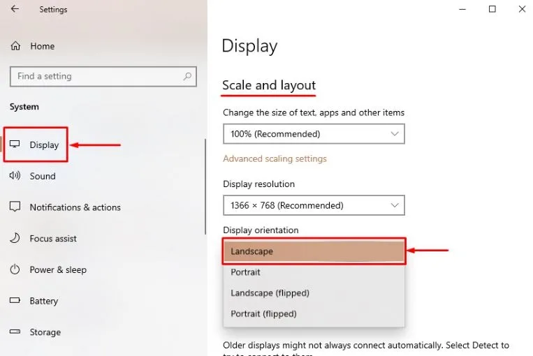 màn hình máy tính bị ngược 5