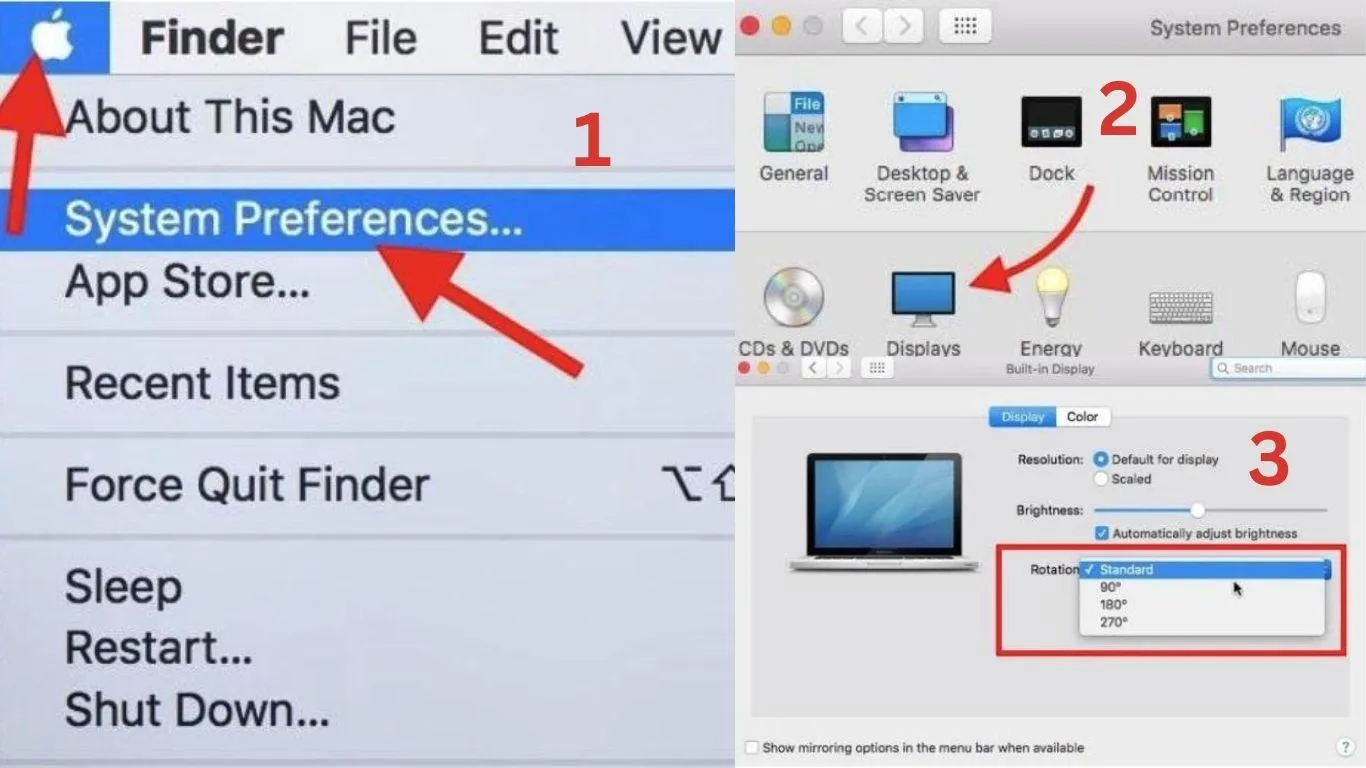 màn hình máy tính bị ngược 7