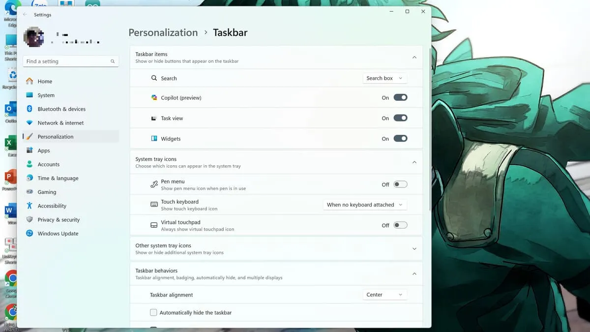 Kích hoạt thanh tác vụ nhỏ bước 2