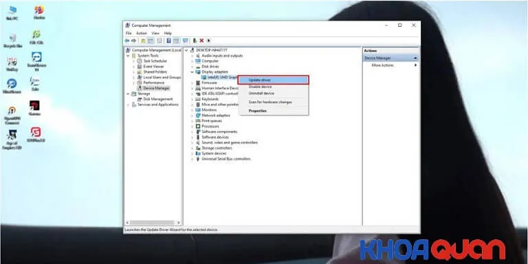 Update Drive để cập nhật Driver card đồ họa lên phiên bản mới nhất