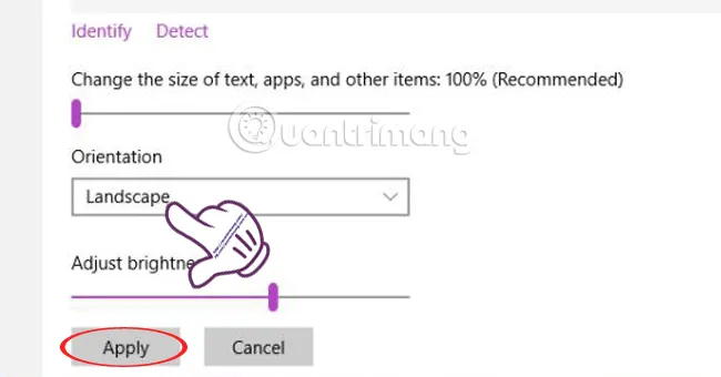 Điều Chỉnh Display Orientation Về Landscape Để cách chỉnh màn hình máy tính bị quay ngược