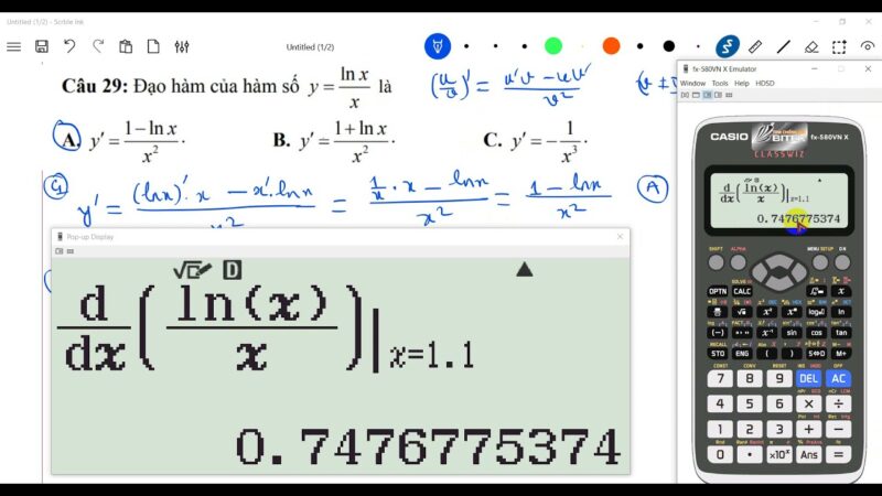 Cách Bấm Máy Tính Đạo Hàm 12 Chi Tiết: Hướng Dẫn Toàn Diện Cho Học Sinh Trung Học Phổ Thông