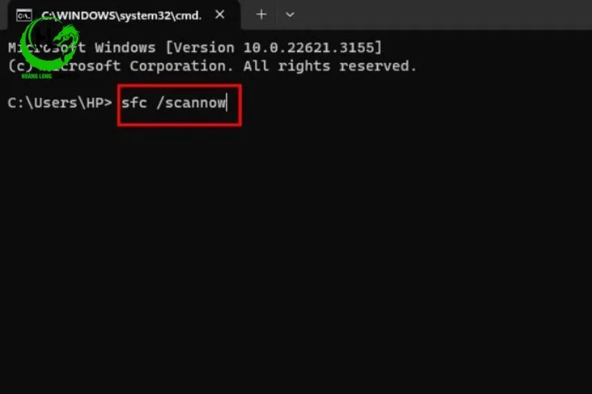 Thực hiện lệnh sfc /scannow trong CMD để quét và sửa chữa tệp tin hỏng