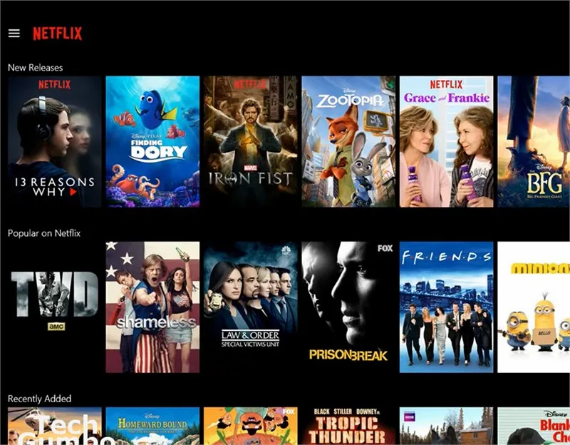 Mở ứng dụng Netflix trên máy tính