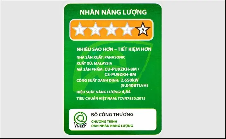 Tem Dán Năng Lượng Máy Lạnh