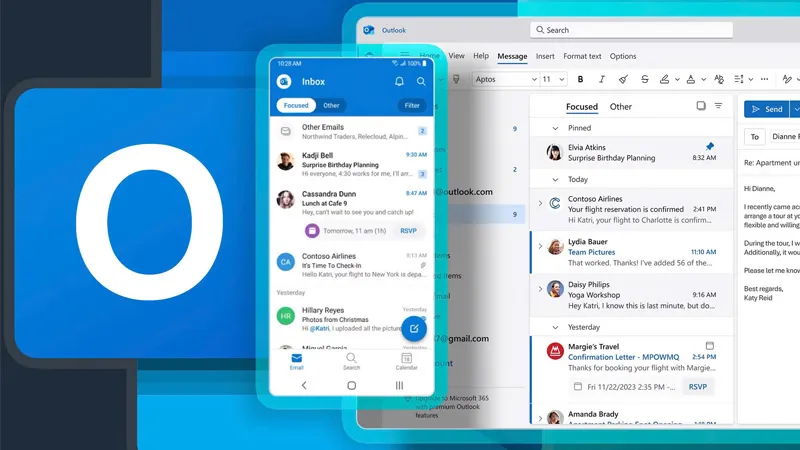 Bảng tóm tắt các tổ hợp phím tắt nhanh giúp tăng tốc độ thao tác trong ứng dụng Outlook desktop.