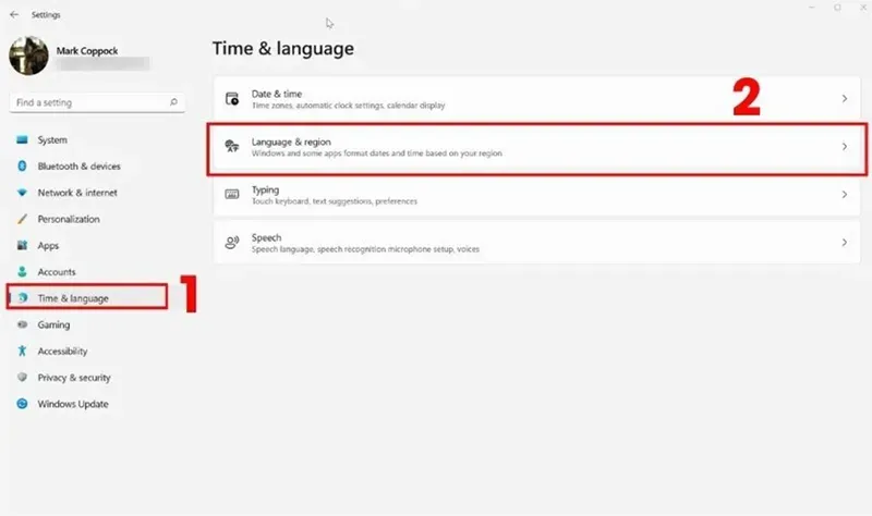 Giao diện Advanced keyboard settings để tùy chỉnh phím tắt đổi ngôn ngữ